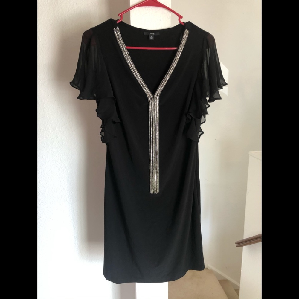 JBS V neck black dress